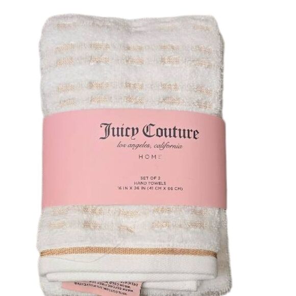 Juicy Couture Home Set of 2 Striped Hand Towels - Picture 3 of 9